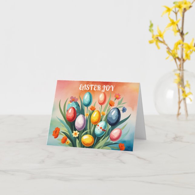 Easter Joy, Spring Card (Yellow Flower)