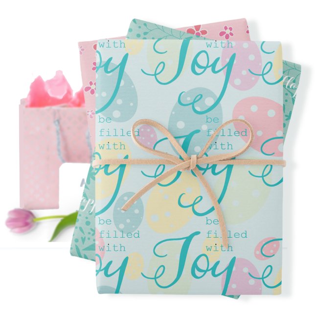 Easter Joy Wrapping Paper Flat Sheet Set of 3 (Creator Uploaded)