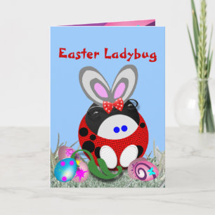 Easter Ladybug Holiday Card