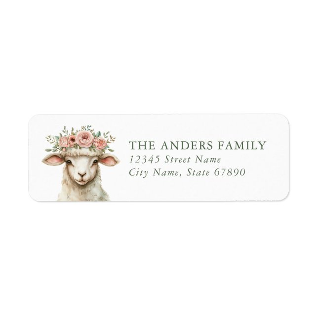 Easter Lamb Return Address Labels (Front)