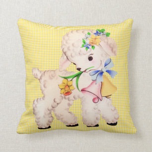 EASTER LAMB VINTAGE PILLOW