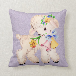 EASTER LAMB VINTAGE PILLOW