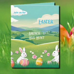Easter landscape - Brunch&Egg hunt Card