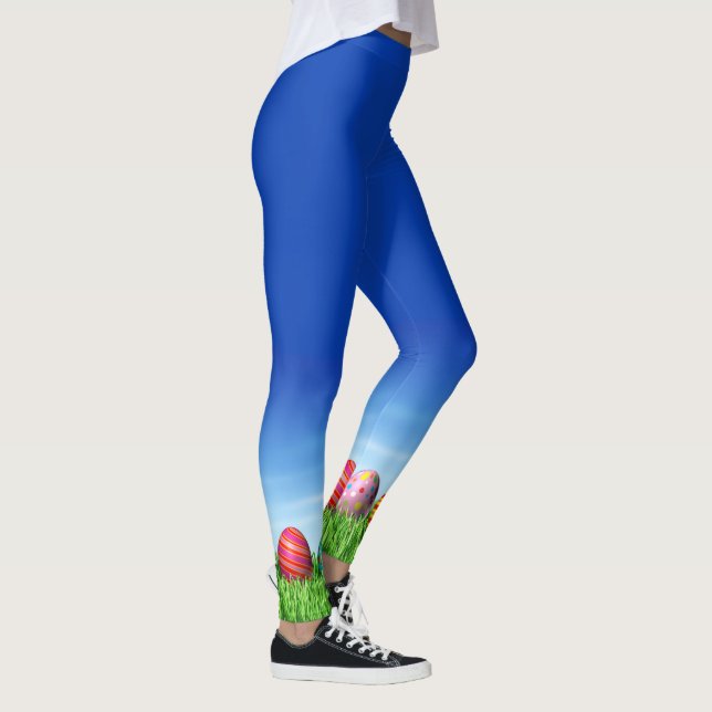 EASTER Leggings Bunny Egg Yoga Pants Women's Girls (Right)