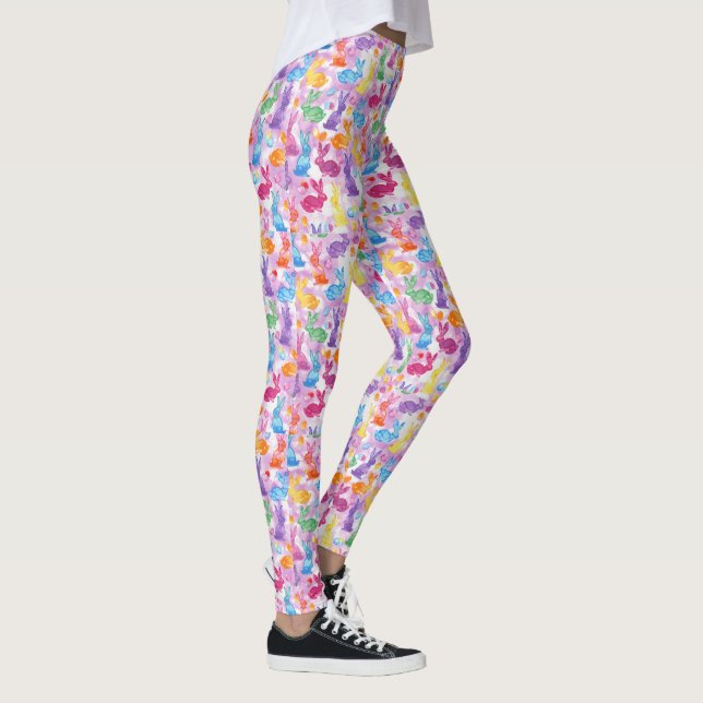 EASTER Leggings Bunny Egg Yoga Pants Women's Girls (Right)