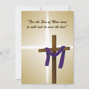 Easter Lent Cross Purple Drape Resurrection Day