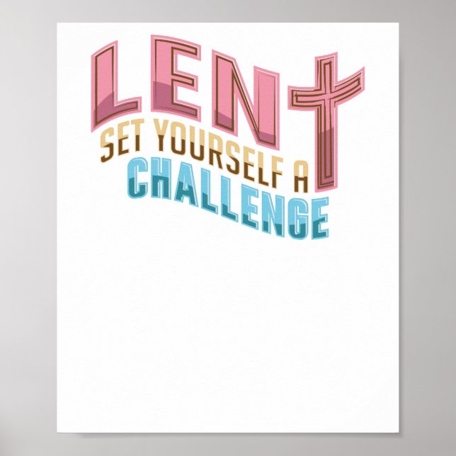 Easter Lent Set Yourself a Challange Poster (Front)