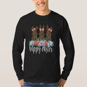 Easter Leopard Bunny Rabbit Palm Sunday Girls Wome T-Shirt
