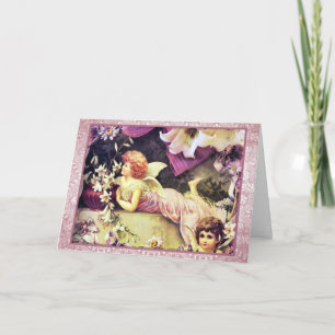 Easter Lilies and Angels Holiday Card