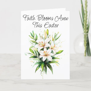 Easter Lilies Folded Holiday Card