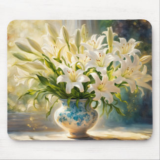 Easter Lilies & Vase Mouse Pad