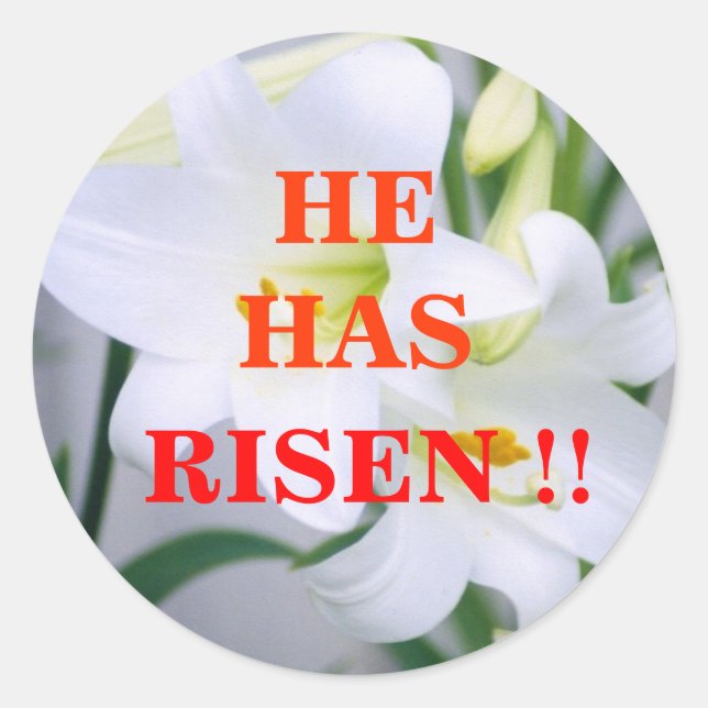 Easter lillie,Sticker Classic Round Sticker (Front)