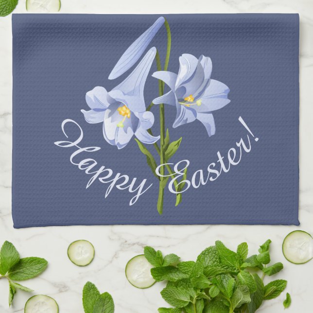 Easter Lily Bouquet Kitchen Towel (Folded)