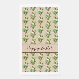 Easter Lily Floral Pattern Napkin