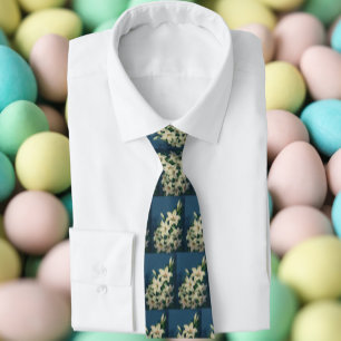 Easter Lily Flowers, Vintage Easter Lilies Tie