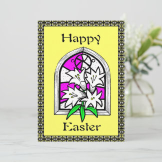 Easter Lily Happy Easter Greeting Card