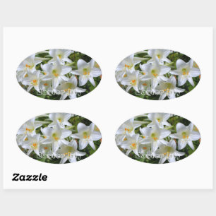 Easter lily [Oval Seal] 楕円形シール Oval Sticker