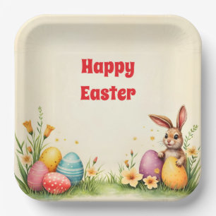 Easter Little Rabbit Popular Collection Paper Plate