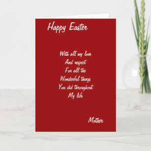 easter love and respect  mother holiday card