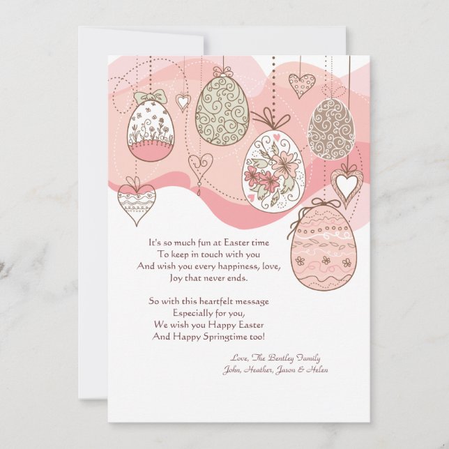 Easter Love Too Holiday Card (Front)