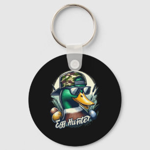 Easter Mallard Duck The Hunt Is On Easter Camo Duc Keychain
