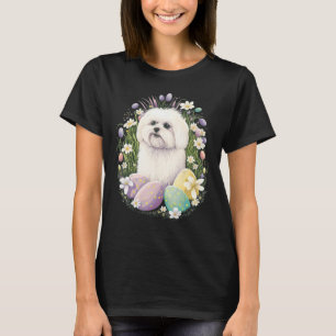 Easter Maltese dog Bunny Eggs Dog on Easter Maltes T-Shirt
