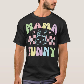 Easter Mama Bunny Chequerboard Pattern T-Shirt