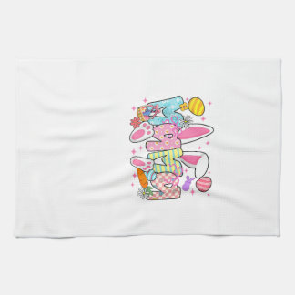 Easter Mama Bunny Ears Coquette Bow Easter Rabbit  Kitchen Towel