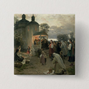 Easter Matins 2 Inch Square Button