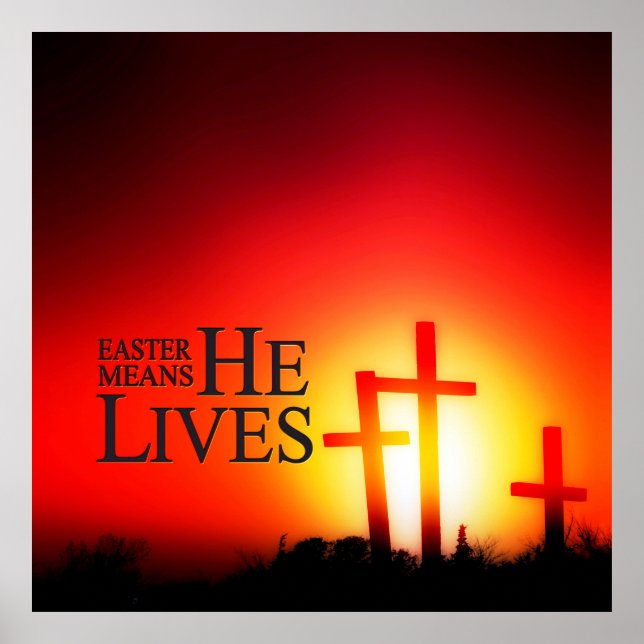 Easter Means He Lives Print (Front)