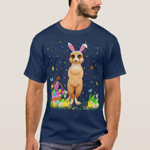 Easter Meerkat Bunny Egg Hunting Meerkat Easter Su T-Shirt