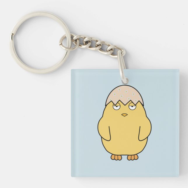 Easter Meh Chick 1 Keychain (Front)