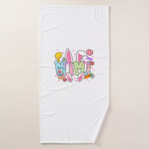 Easter Mimi Bunny Ears Coquette Bow Easter Rabbit  Bath Towel
