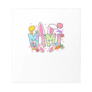 Easter Mimi Bunny Ears Coquette Bow Easter Rabbit  Notepad
