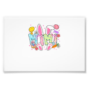 Easter Mimi Bunny Ears Coquette Bow Easter Rabbit  Photo Print