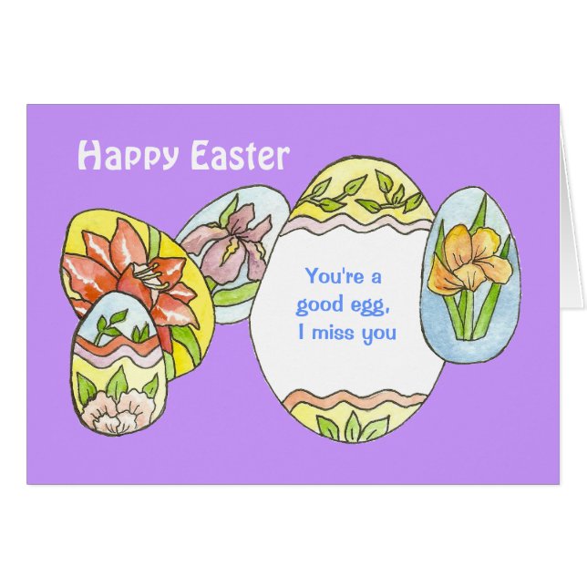 Easter Missing You Card (Front Horizontal)