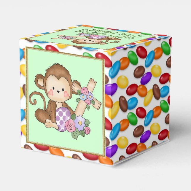 Easter Monkey Holiday favour box (Back Side)