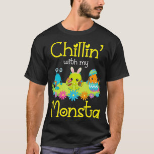 Easter Monsters with bunny ears and eggs Rabbit T-Shirt