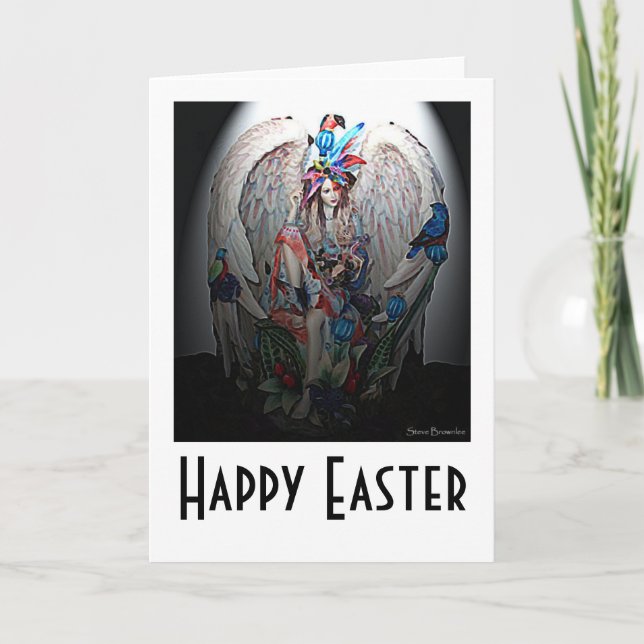 Easter Morning Angel Greeting Card (Front)