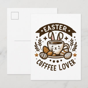 Easter Morning Brew Invitation Postcard