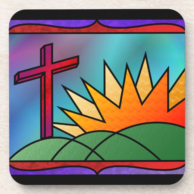 Easter Morning Cork Coaster (Front)