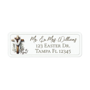 Easter Morning Cross Return Address Label