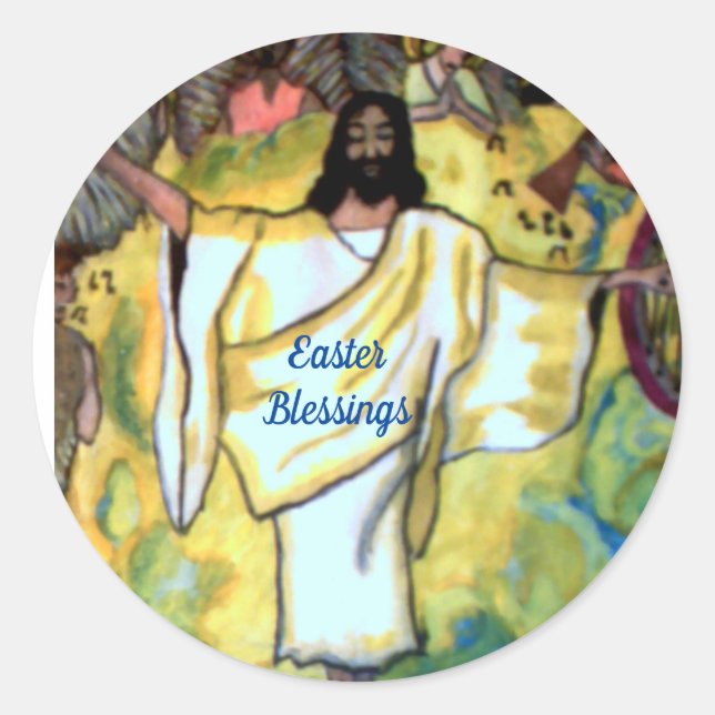 EASTER MORNING JESUS ROSE autocollants (Devant)