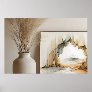 Easter Morning Three Crosses And Resurrection Cave Poster