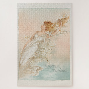 "Easter Morning" - Vintage Print, L. Prang & Co. Jigsaw Puzzle