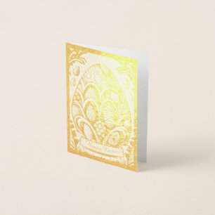 Easter Motif B/W Cartoon with Easter Eggs 10756 Foil Card