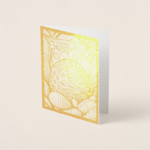 Easter motif b/w cartoon with Easter eggs 97330 Foil Card