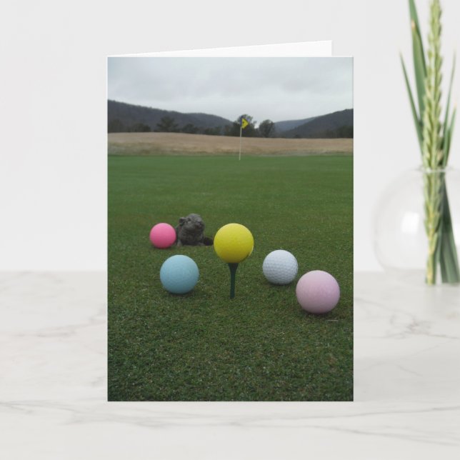 Easter mountain golf course holiday card (Front)