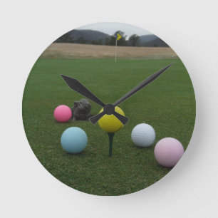 Easter mountain golf course round clock