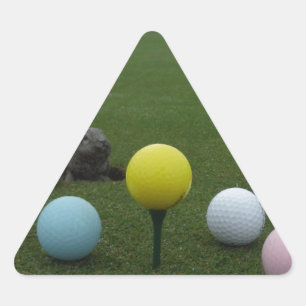 Easter mountain golf course triangle sticker